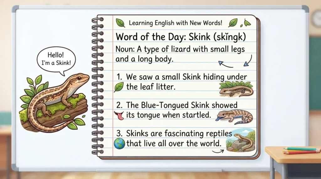 Example Sentences of Skink