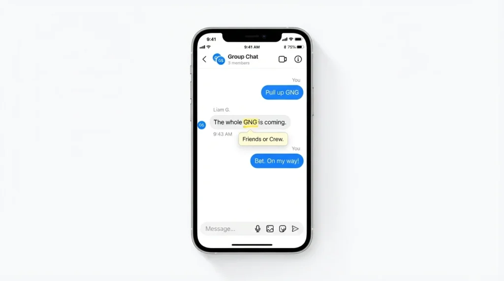 GNG Meaning in Text