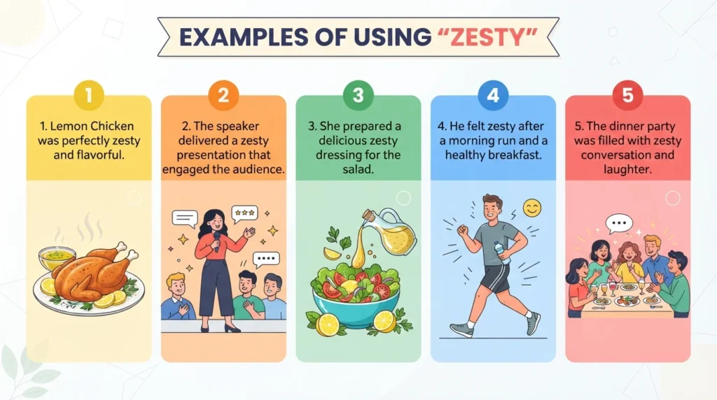 How to Use Zesty in a Sentence