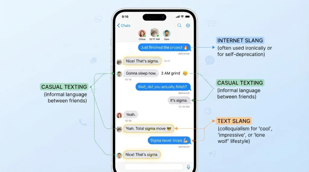 Sigma Mean in Texting