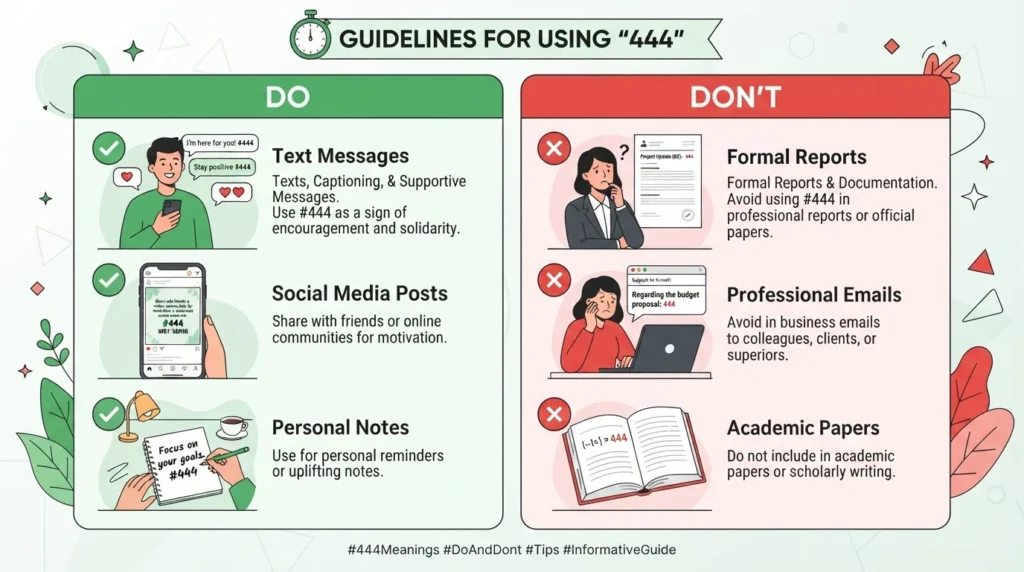 When to Use 444 and When Not To
