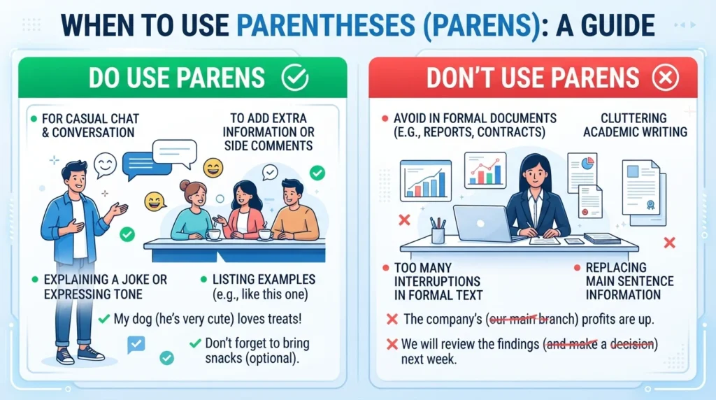 When to Use Parens and When Not To