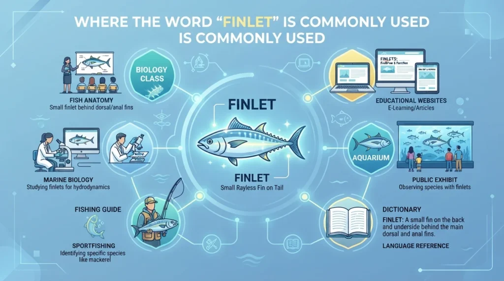 Where is finlet commonly used