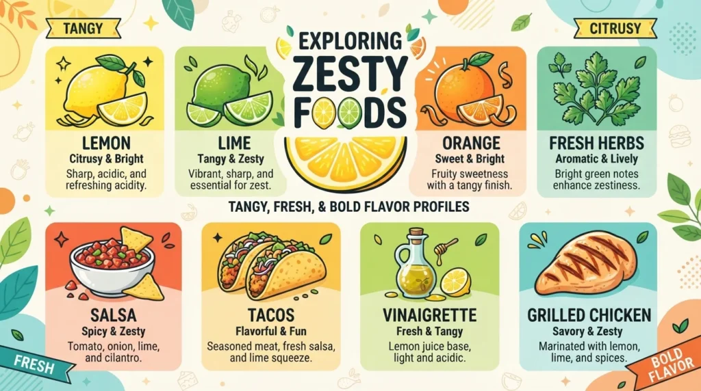 Zesty Meaning in Food